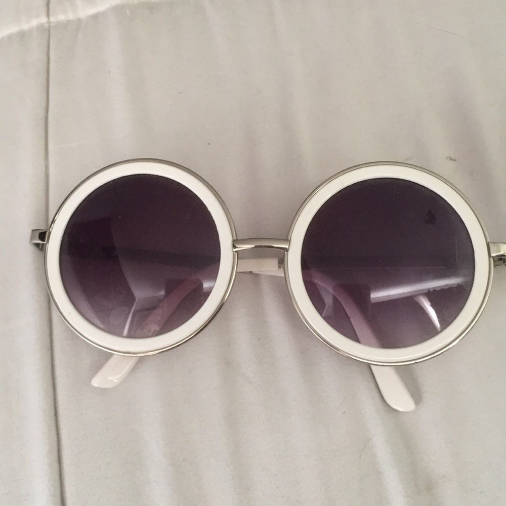 Round White Sunglasses